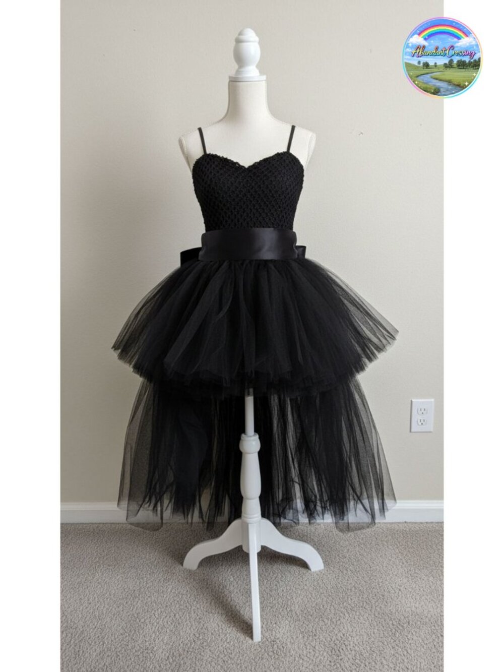 Girls Halloween Tutu Dress High Low Tulle Princess Fairy Costume
